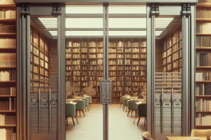 Puertas correderas para bibliotecas: flujo ordenado de usuarios y seguridad para el material