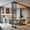 Puertas correderas para separar la cocina del comedor: practicidad y diseño